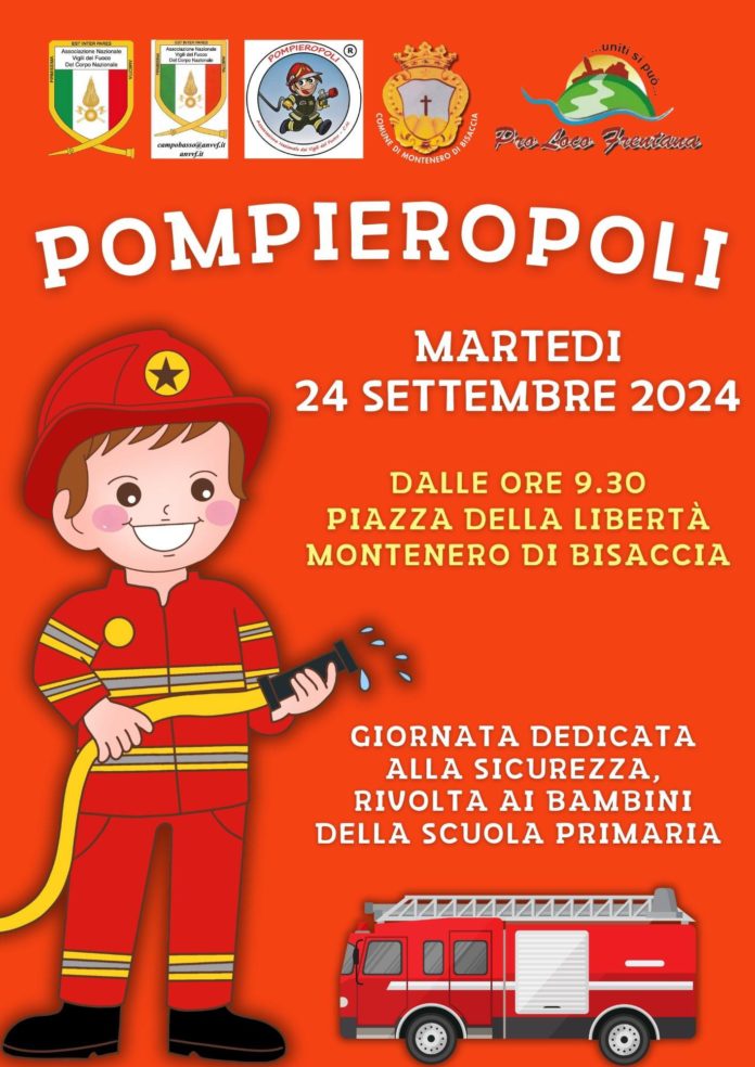 A Montenero di Bisaccia arriva “Pompieropoli” l’iniziativa promossa dall’Associazione Nazionale dei Vigili del Fuoco del Corpo Nazionale