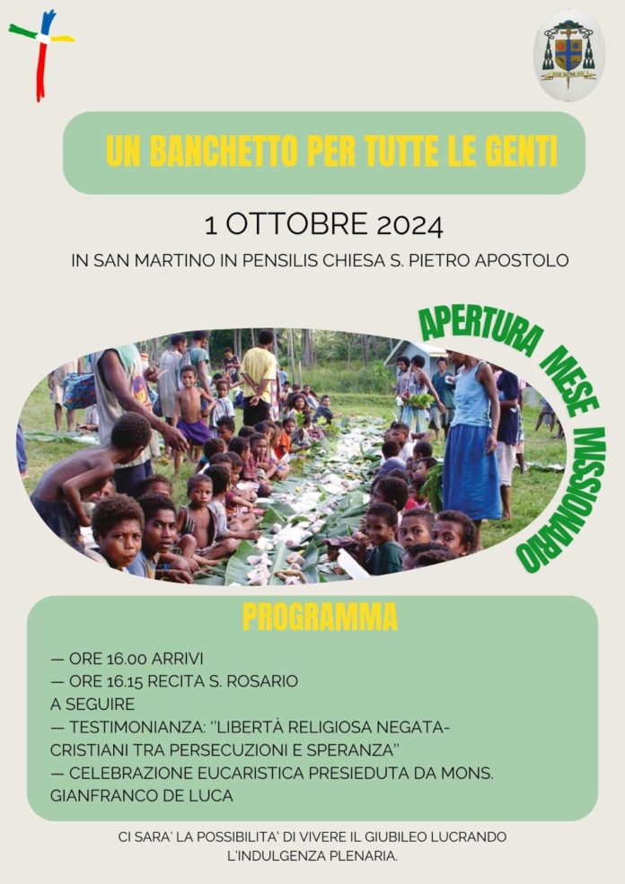 Apertura del mese missionario diocesano a San Martino in Pensilis. Indulgenza plenaria – primo ottobre 2024