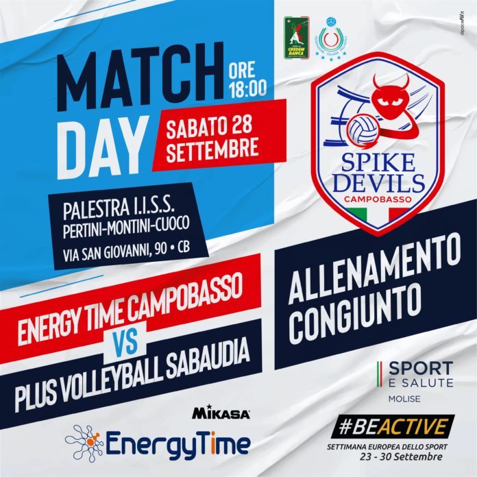 Volley, EnergyTime Spike Devils, allenamento congiunto al PalaIpia. I rossoblù incrociano Sabaudia per un antipasto di campionato