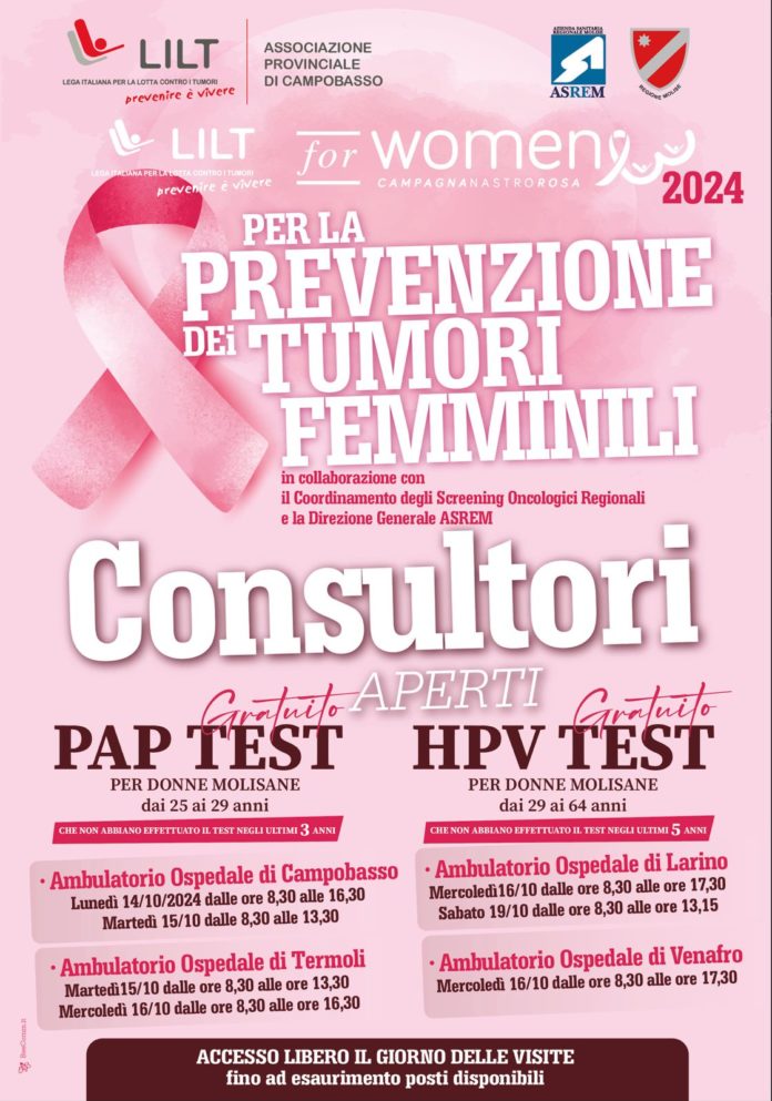 Campagna Lilt for women 2024: parte l’ottobre rosa della prevenzione