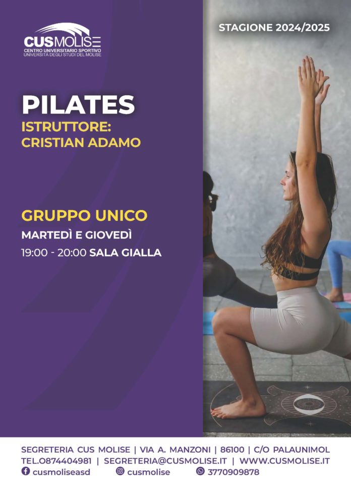 Cus Molise, il corso di Pilates è ripartito di slancio