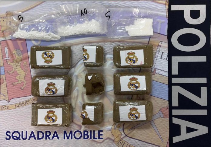 Sulla droga il logo del Real Madrid, arrestato alla stazione