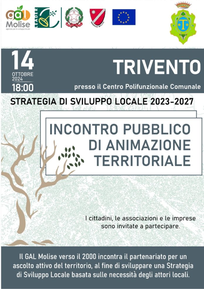 Il Comune di Trivento propone l’incontro pubblico di animazione territoriale
