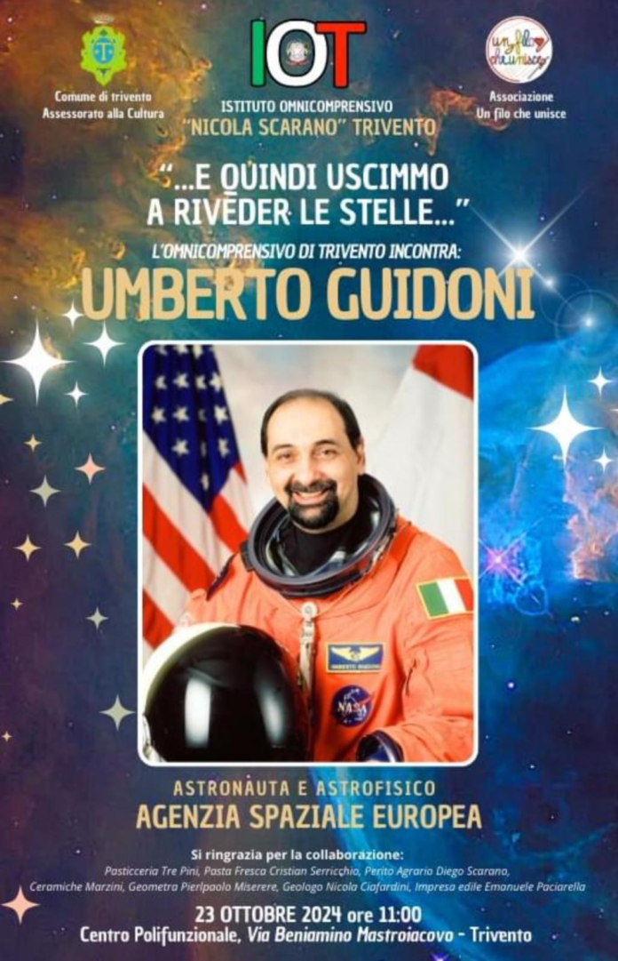 L’Istituto Omnicomprensivo “Nicola Scarano” di Trivento incontra Umberto Guidoni, astronauta e astrofisico dell’Agenzia spaziale europea