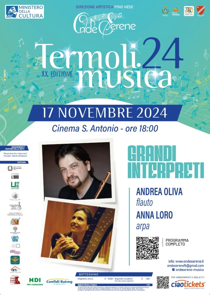 Termoli Musica 2024: il duo composto da Andrea Oliva e Anna Loro