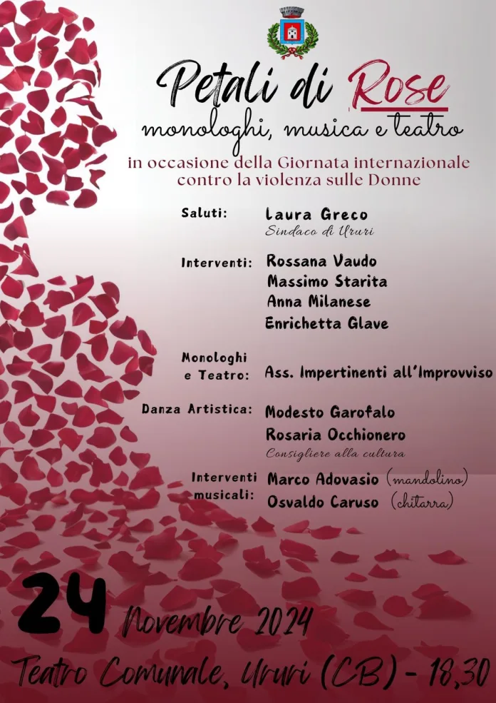 Ururi: “Petali di Rose” contro la violenza sulle donne