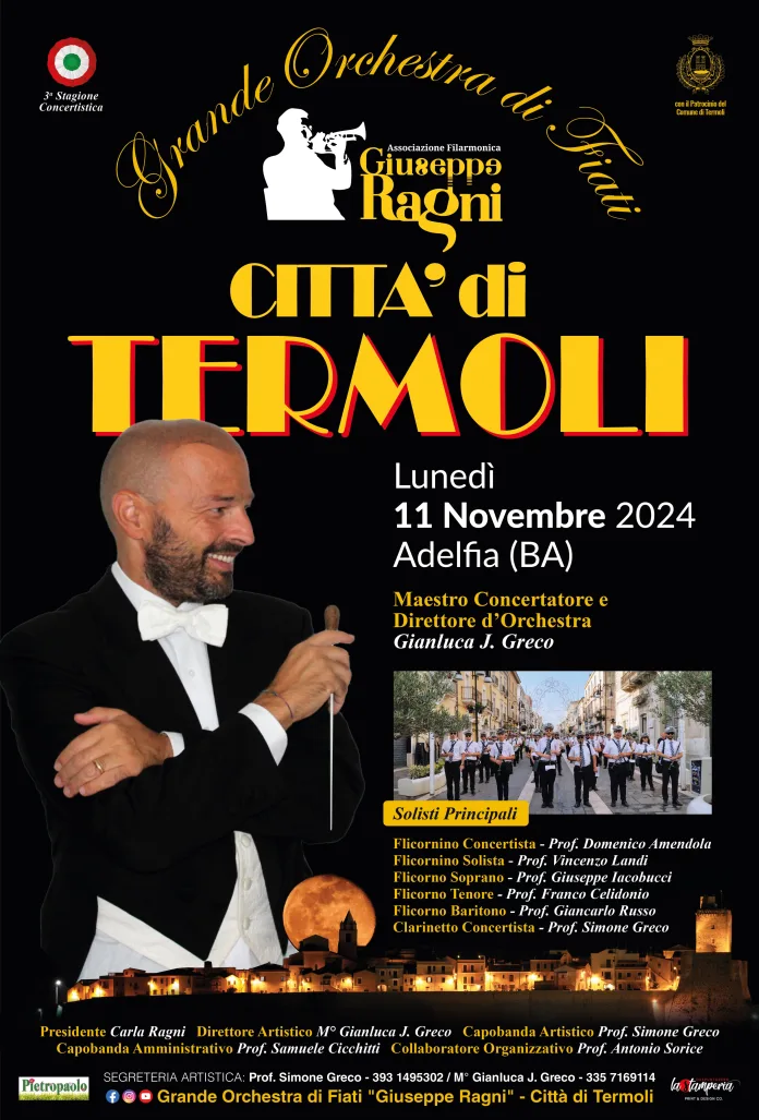 Ad Adelfia per San Trifone arriva l’orchestra “Ragni” di Termoli