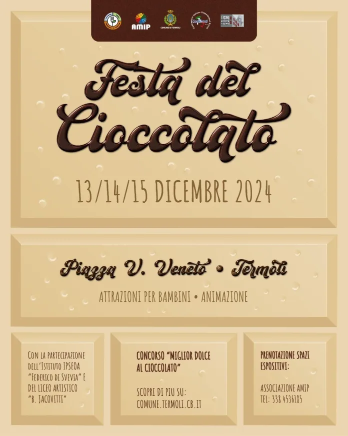 Termoli: rinviata la quinta edizione “Festa del Cioccolato” rinviata al 13 dicembre