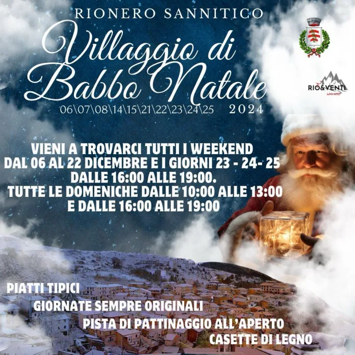 Rionero Sannitico: grande attesa per il “Villaggio di Babbo Natale 2024” Villaggio di Babbo Natale 2024