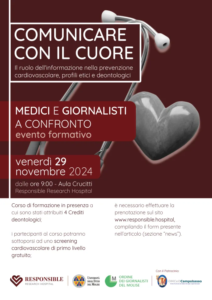 Comunicare con il cuore, medici e giornalisti a confronto al Research Hospital di Campobasso