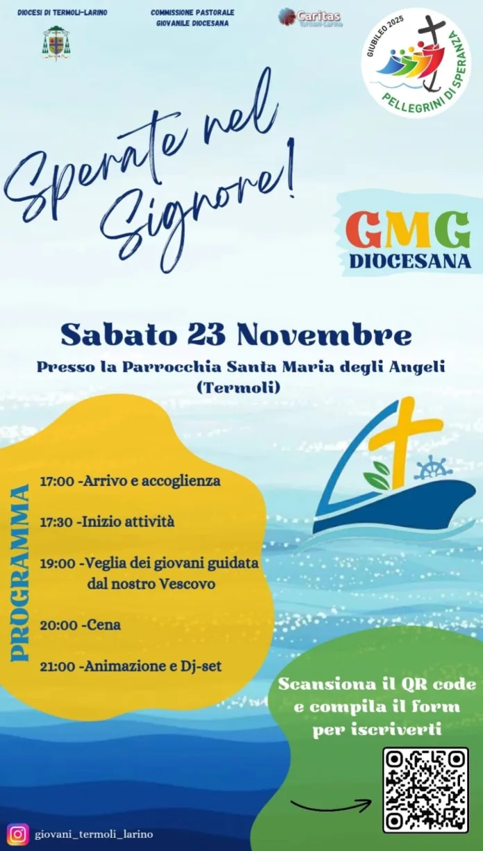 Termoli, la parrocchia di Santa Maria degli Angeli, celebra la Giornata Mondiale della Gioventù Diocesana