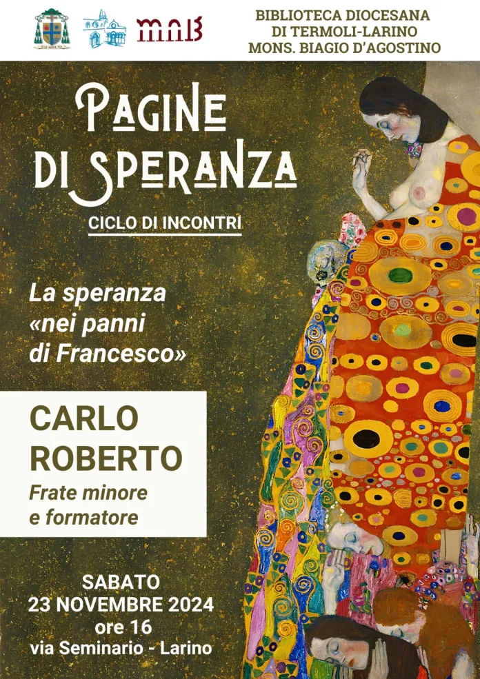Frate Carlo Roberto ospite della Biblioteca diocesana per il secondo incontro “Pagine di Speranza”