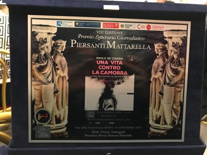 L’impegno contro la ‘ndrangheta e le mafie, a Paolo De Chiara il “Premio Piersanti Mattarella”