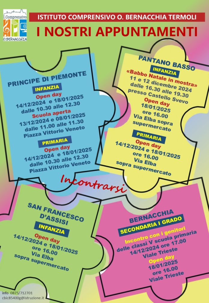 Open day all’Istituto Comprensivo Bernacchia di Termoli