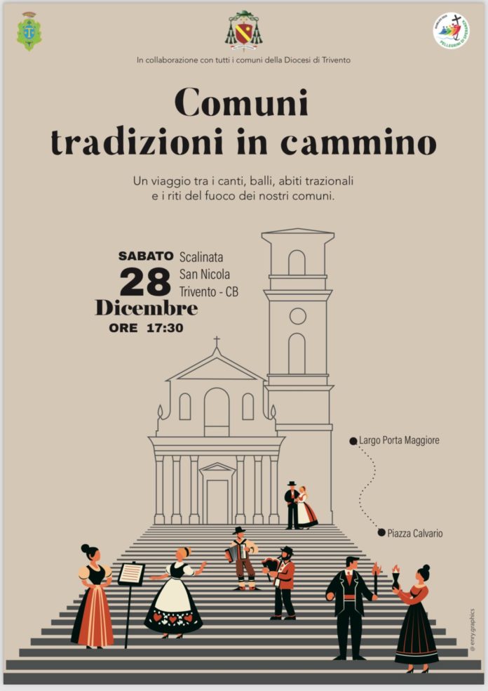 “Comuni tradizioni in cammino, un viaggio tra tradizioni e riti del fuoco” sulla monumentale scalinata San Nicola di Trivento