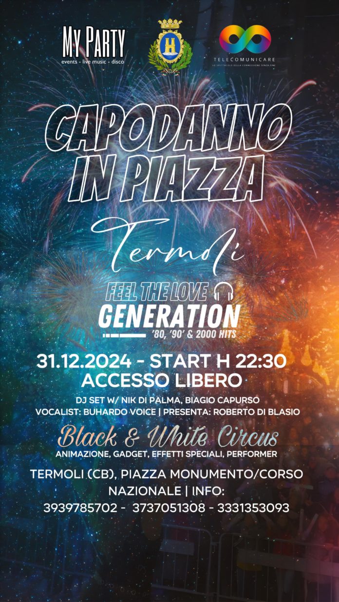 Termoli: “Feel the love generation” il 31 dicembre tutto in piazza per ballare e salutare il nuovo anno