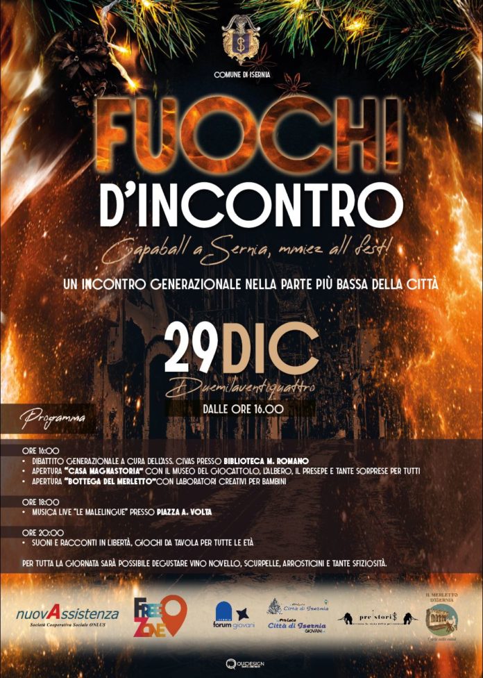 Fuochi d’incontro: a Isernia una riunione generazionale nella parte bassa della città