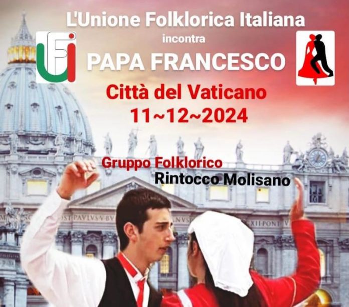 Il gruppo folk Rintocco Molisano di Agnone incontra Papa Francesco agnone papa