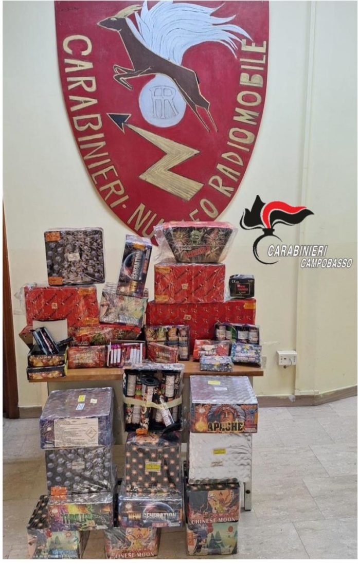Bojano, i carabinieri sequestrano 77 chili di botti illegali