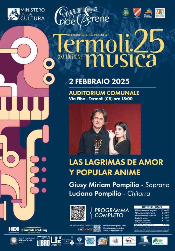 Termoli Musica presenta il concerto: “Las lagrimas de amor y popular anime”