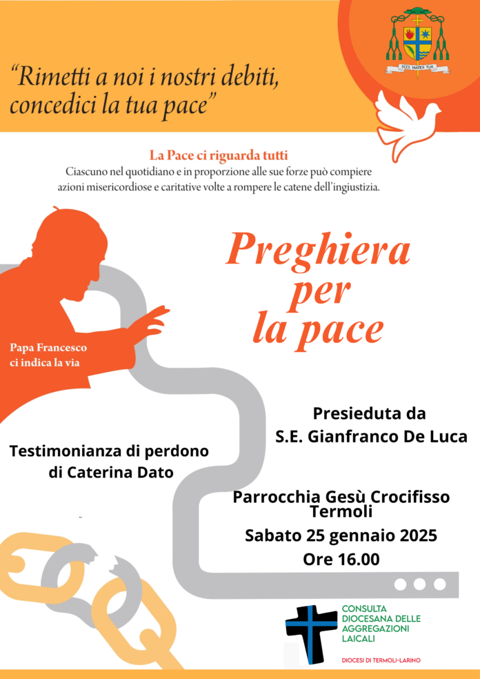 Termoli: momento di preghiera per la pace nella chiesa di Gesù Crocifisso