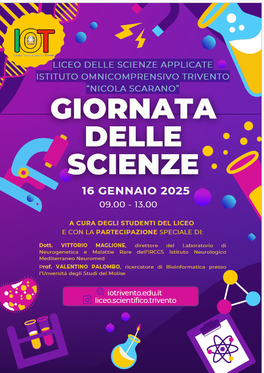 Giornata delle Scienze, l’evento scientifico del Liceo delle Scienze Applicate dell’Istituto Omnicomprensivo di Trivento “Nicola Scarano”