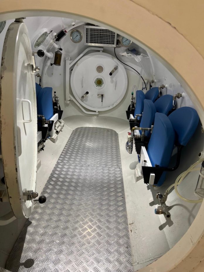 Camera iperbarica, in un anno 1716 trattamenti