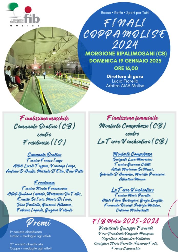 Bocce, in programma le finalissime di coppa Molise