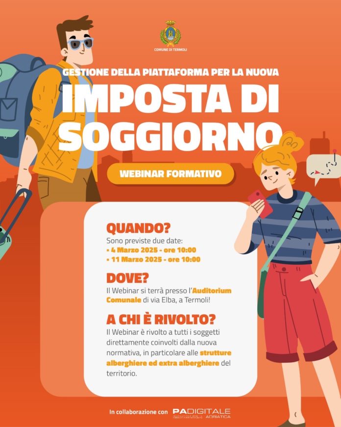 Imposta di soggiorno : a Termoli webinar formativo