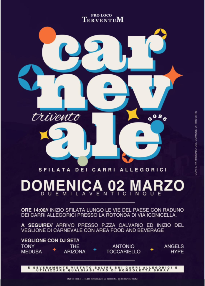 Carnevale, torna la sfilata dei carri allegorici a Trivento