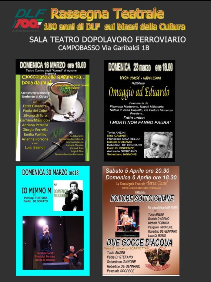 Al via la rassegna teatrale “Cento anni di DFL, sui binari della cultura”