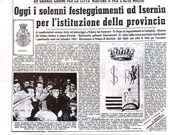 La Provincia di Isernia ‘compie’ 55 anni, Saia: “Nuove sfide per vincere lo spopolamento”