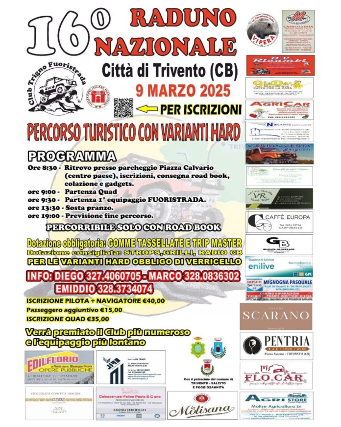 Raduno nazionale fuoristrada Città di Trivento giunto alla 16esima edizione