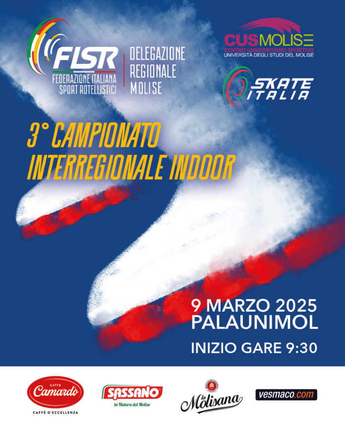 Pattinaggio, terzo campionato interregionale indoor. Il delegato regionale Fisr Molise Sanginario: “Evento fondamentale per la crescita della disciplina”