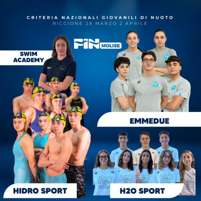 Nuoto, Criteria Nazionali Giovanili: 23 atleti molisani presenti a Riccione