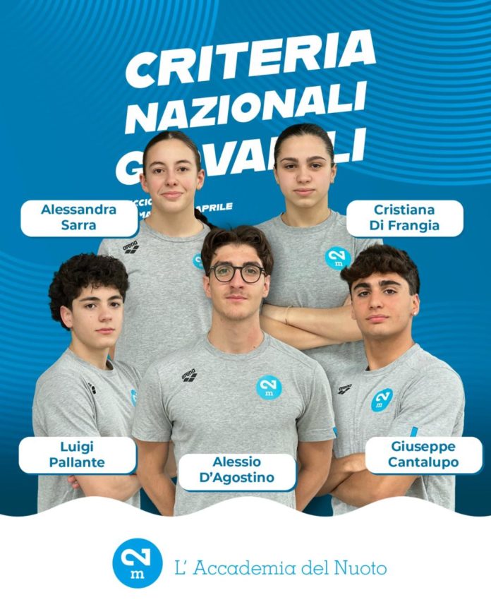Nuoto, cinque atleti M2 ai Criteria Nazionali Giovanili (Riccione 28 marzo 2 aprile 2025)