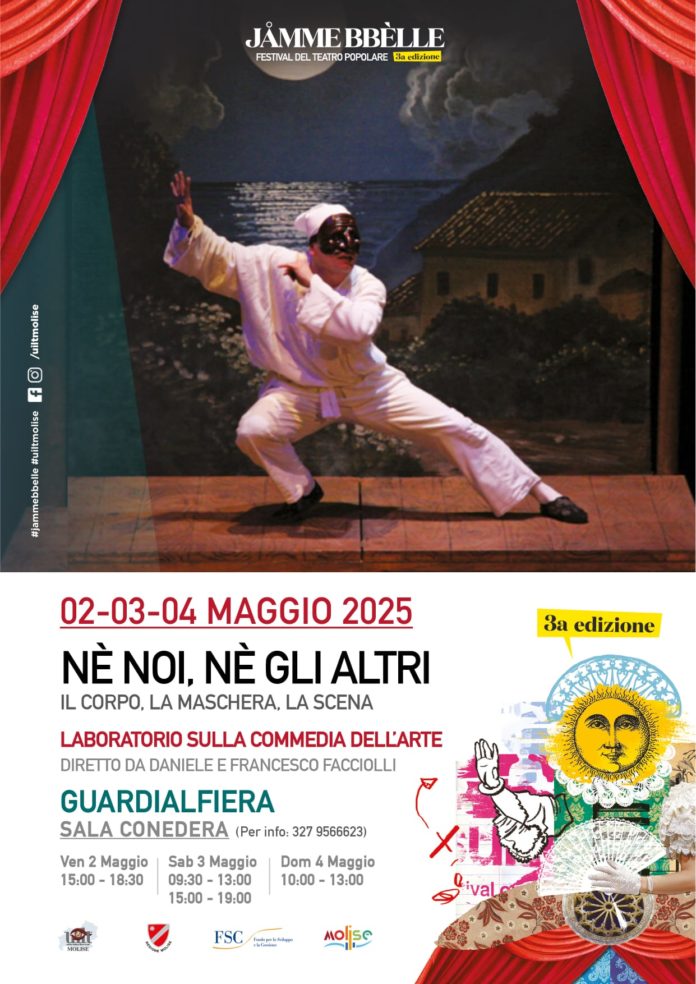 Jamme bbell, “Il corpo, la maschera e la scena”: aperte le iscrizioni al laboratorio di commedia dell’arte