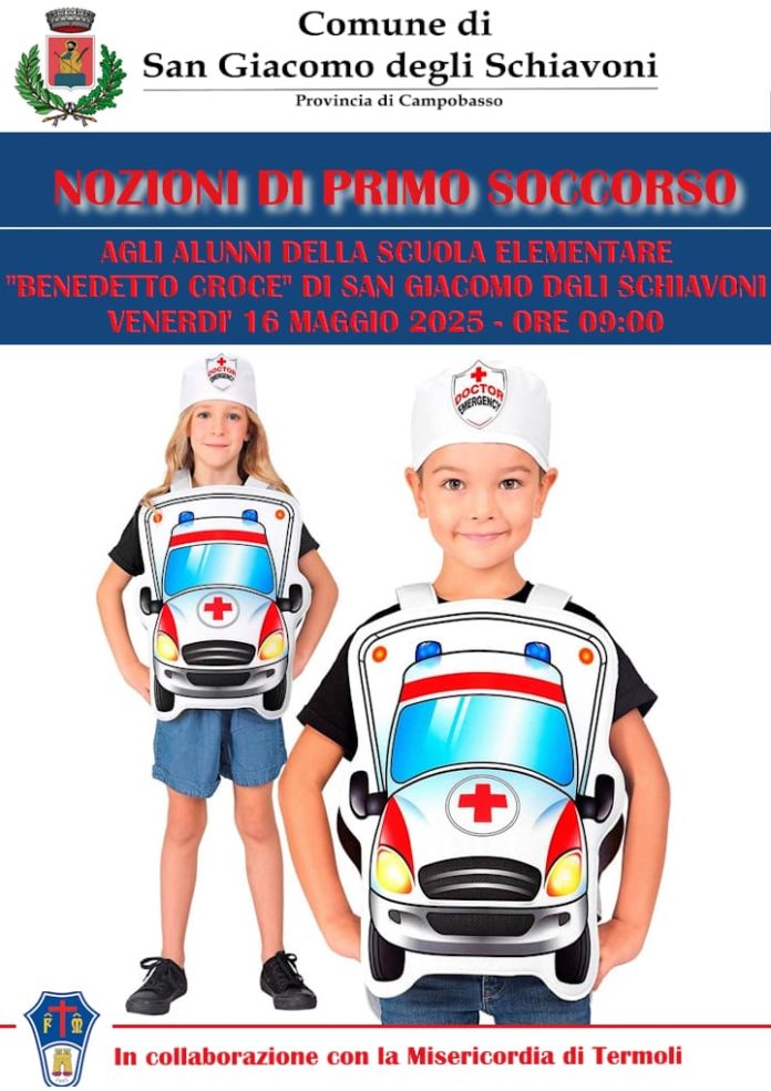 San Giacomo degli Schiavoni: corso di primo soccorso a scuola