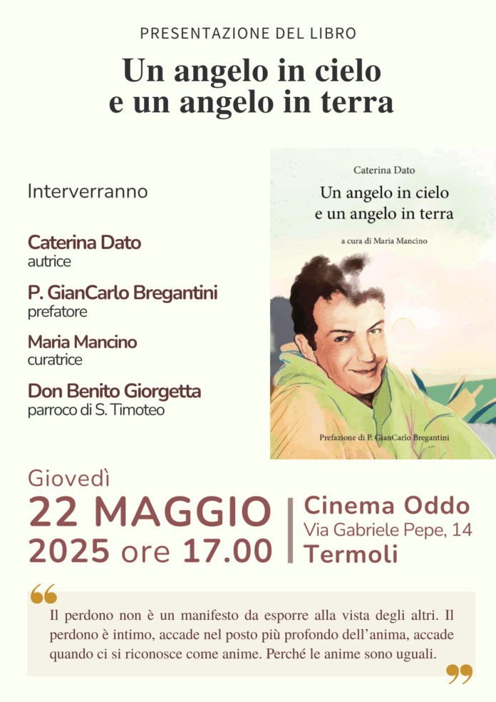 Termoli: presentazione del libro “Un angelo in cielo e un angelo in terra”