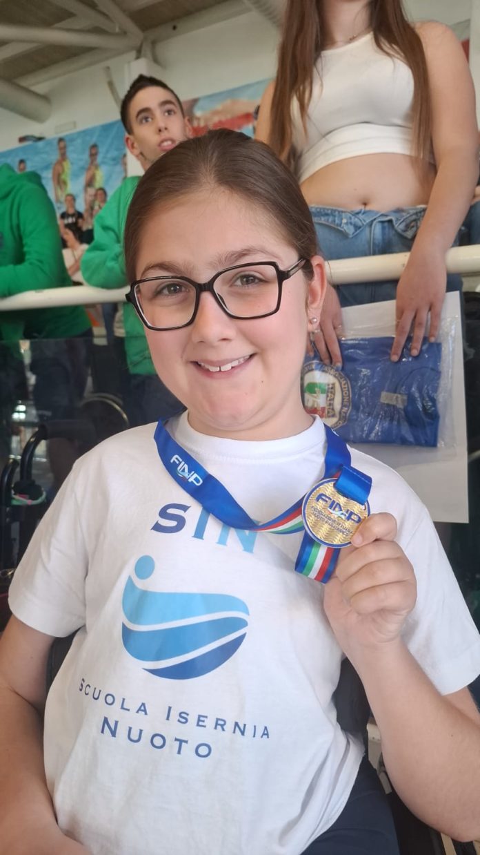 La giovane Giorgia Di Pasquale brilla ai campionati di Nuoto Paralimpico