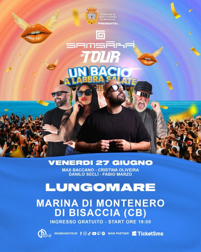Torna il “Samsara On Tour”: la marina di Montenero di Bisaccia pronta ad accogliere la musica e l’energia di Danilo Seclì, Cristina Oliveira, Fabio Marzo e Max Baccano