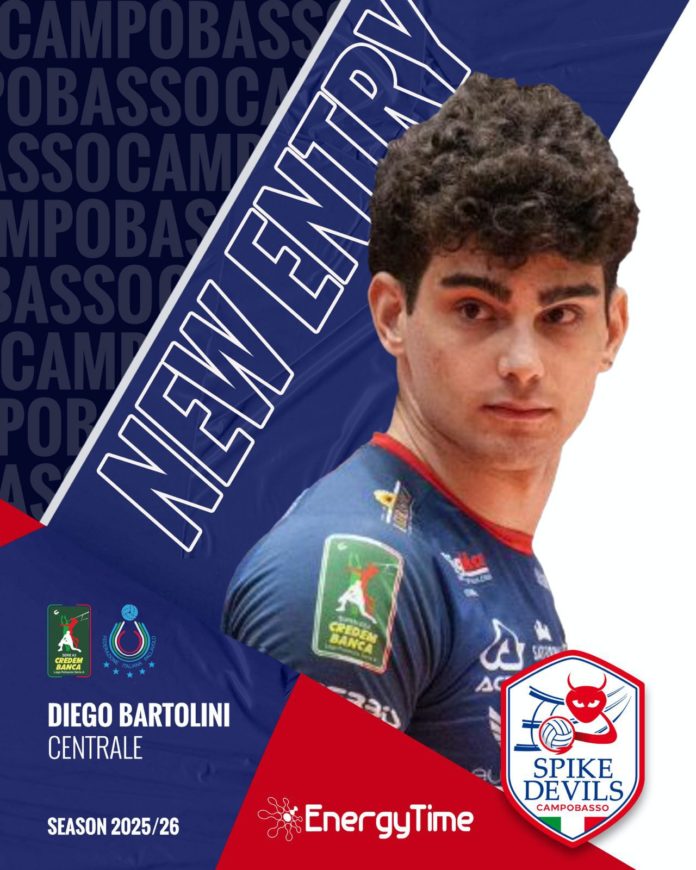 Volley, A3, EnergyTime Spike Devils, anche Bartolini tra i posti tre. Il centrale umbro a Campobasso con grande voglia di fare