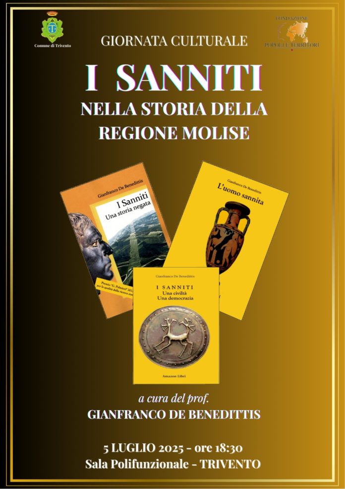 “I Sanniti nella storia della regione Molise”, l’archeologo De Benedittis a Trivento