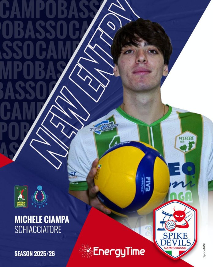 Volley, A3, EnergyTime Spike Devils, Ciampa completa il reparto bomber. L’ultimo innesto arriva con grande voglia di apprendere
