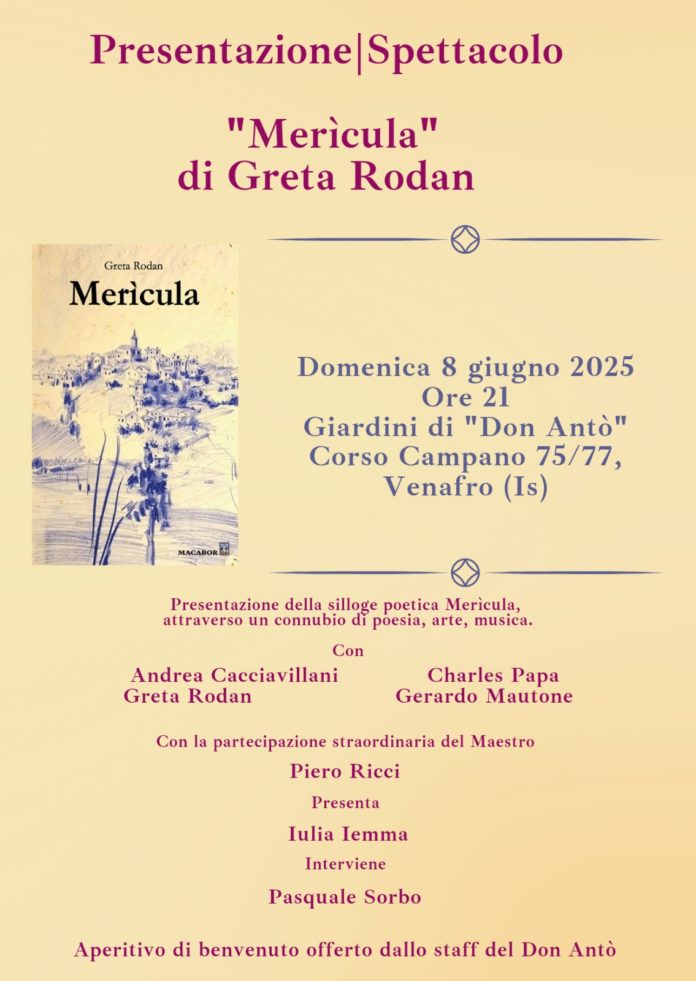 Merìcula: la nuova silloge di Greta Rodan, tra musica, parole e arte merìcula