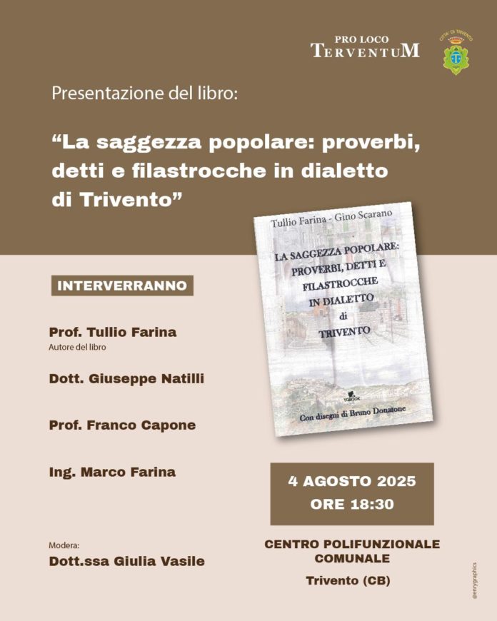 Presentazione del libro “La saggezza popolare: proverbi, detti e filastrocche in dialetto di Trivento”