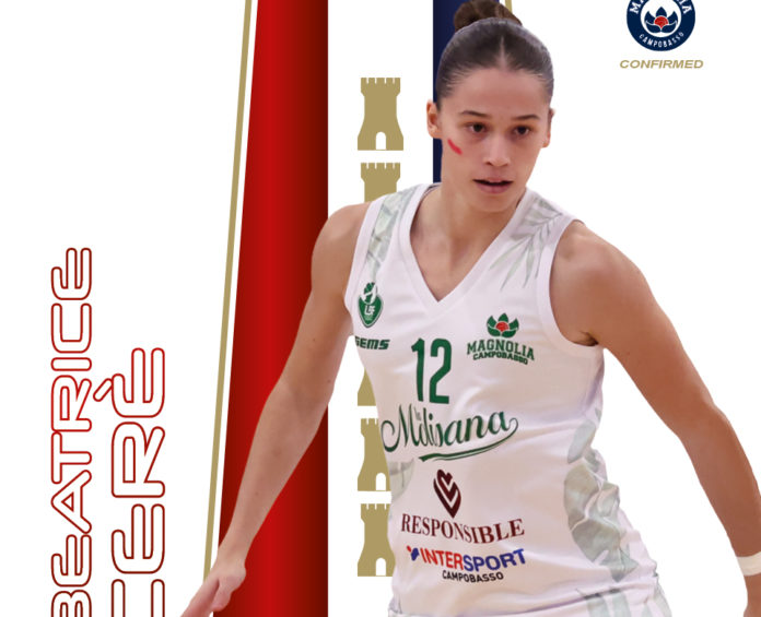 Basket, A1, la Molisana Magnolia, Beatrice Cerè chiude il roster rossoblù. Piena conferma anche per l’esterna bolognese che va a completare l’organico della prima squadra rossoblù