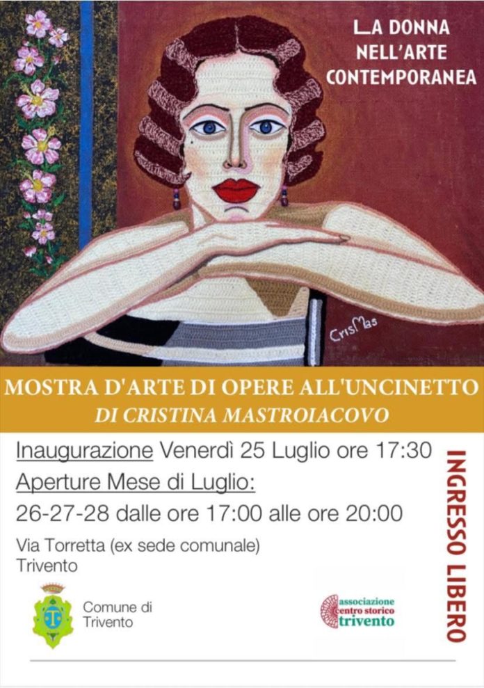 La donna nell’arte contemporanea, torna a Trivento la mostra di opere all’uncinetto di Cristina Mastroiacovo