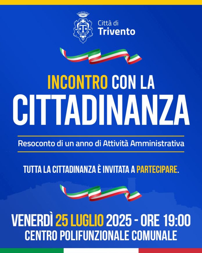 Resoconto dell’Amministrazione comunale di Trivento, incontro con la cittadinanza a un anno dall’elezione di Pavone