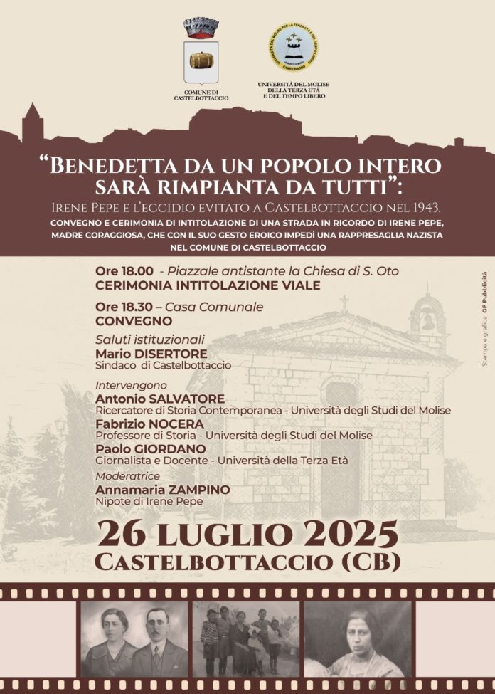 Castelbottaccio ricorda Irene Pepe, la mamma che salvò il paese dalla rappresaglia nazista